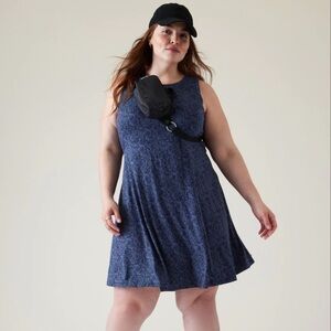 Athleta Santorini Thera Printed Swing Dress